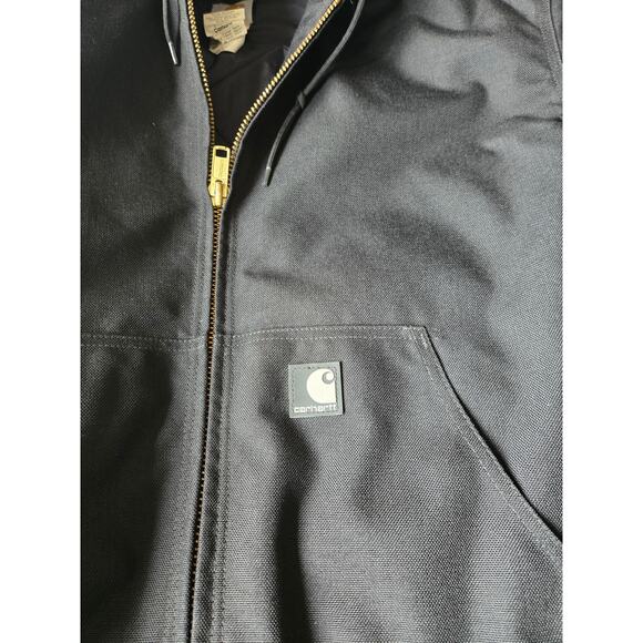 Carhartt Black Loose Fit Quilted Liner Full Zip Men's Coat XL - Picture 5 of 11